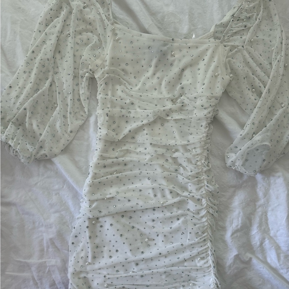 Speechless White Dress with Silver Details